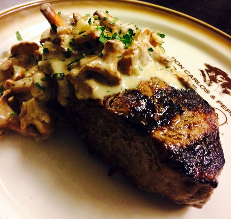 Argentinisches Rumpsteak mit Pfifferlingen im El Gaucho Köln